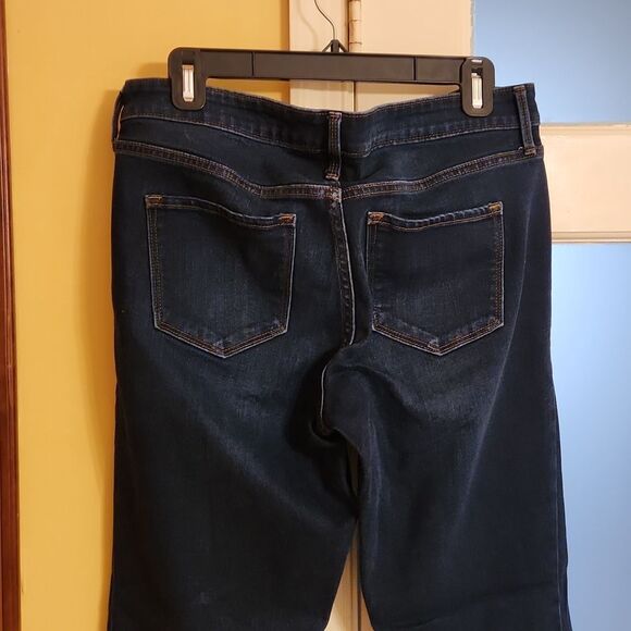 Old Navy Women's "Power Straight" Dark Wash Jeans Size 10 - Picture 5 of 8